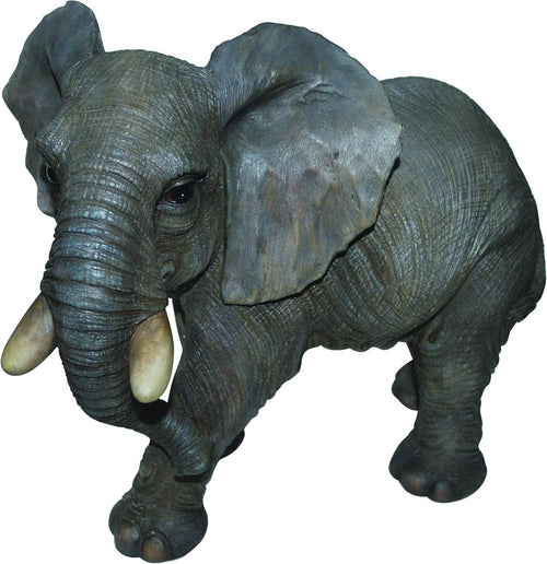 Large Realistic Elephant Garden Ornament • Outdoor Resin Statue Decor Gift