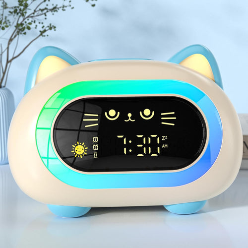Kids Sleep Training Alarm Clock Dual Alarm Colour Night Light Snooze Timer