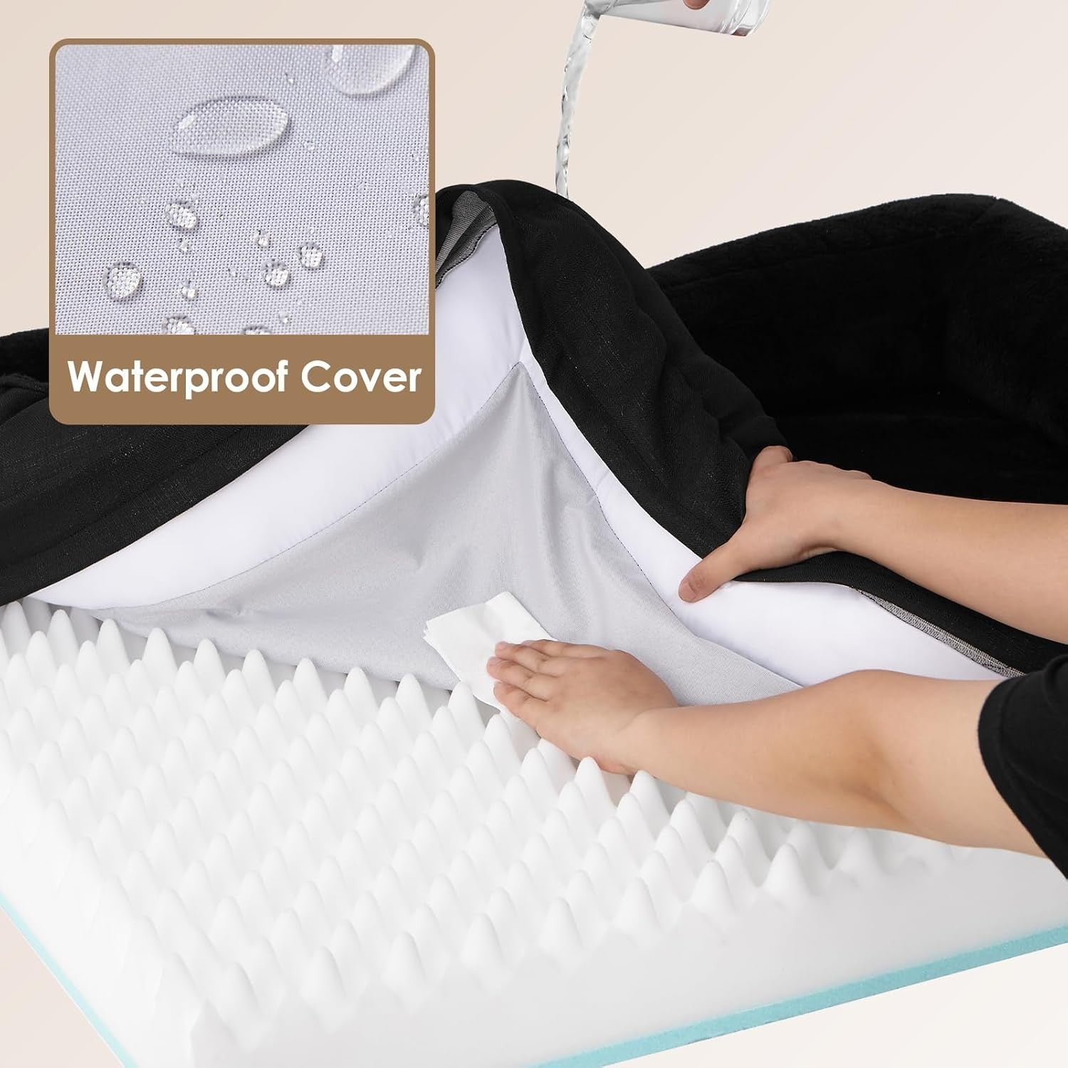 XL Waterproof Orthopedic Dog Sofa Bed Memory Foam 104x68x19cm