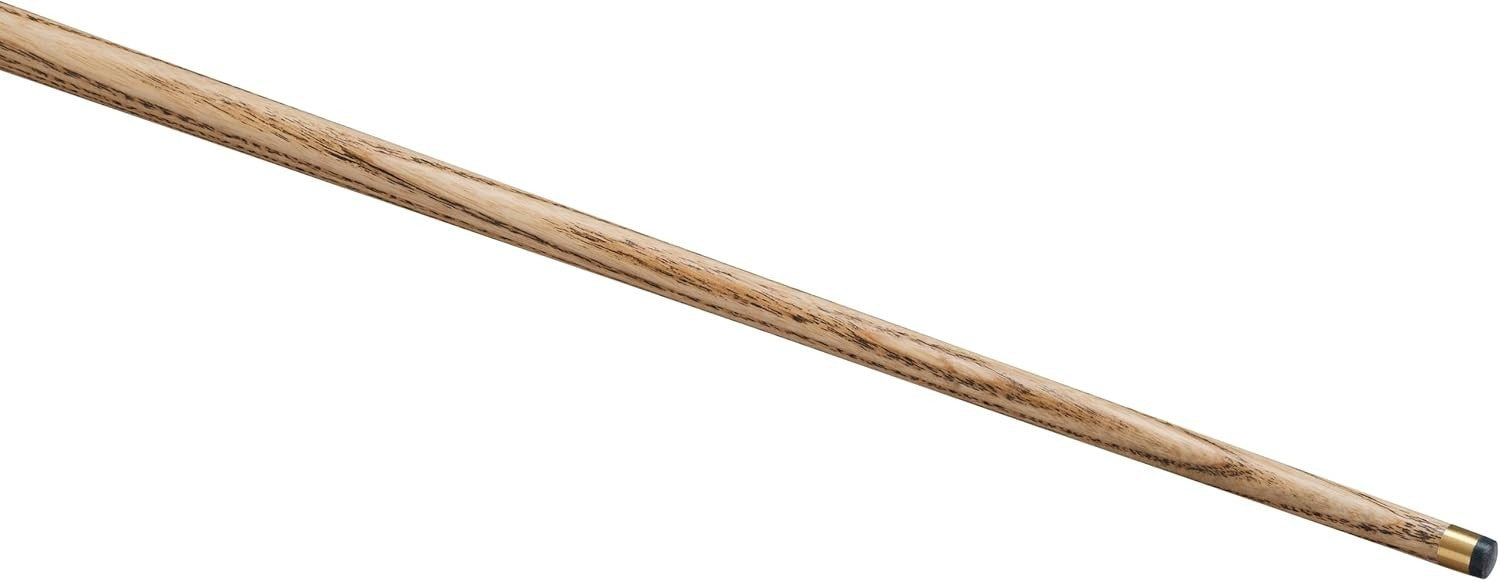 Full Length Snooker Cue 2 Section Ash Wood Stick 10mm Tip Brass Joint
