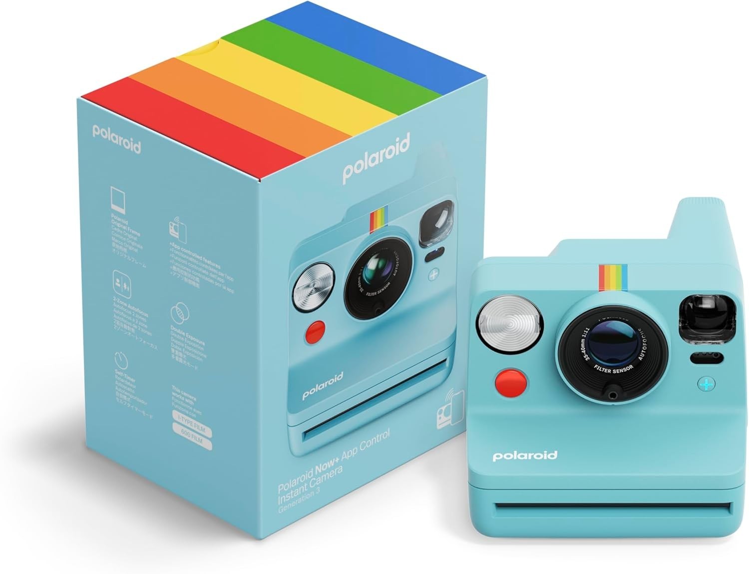 Instant Camera Bluetooth Connected Autofocus USB-C Rechargeable Blue