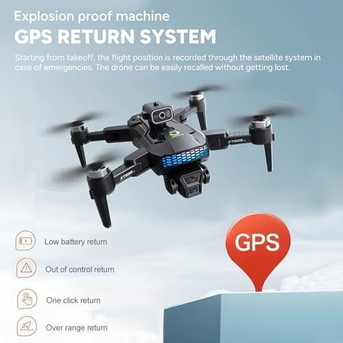 4K HD Camera Drone GPS Auto Return Brushless Motor Obstacle Avoidance