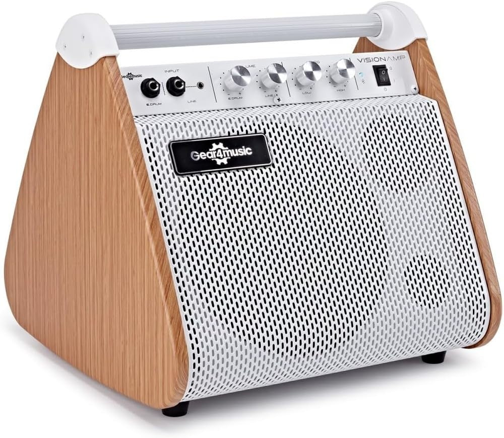 50W Drum Keyboard Amplifier White VISIONAMP Bluetooth EQ