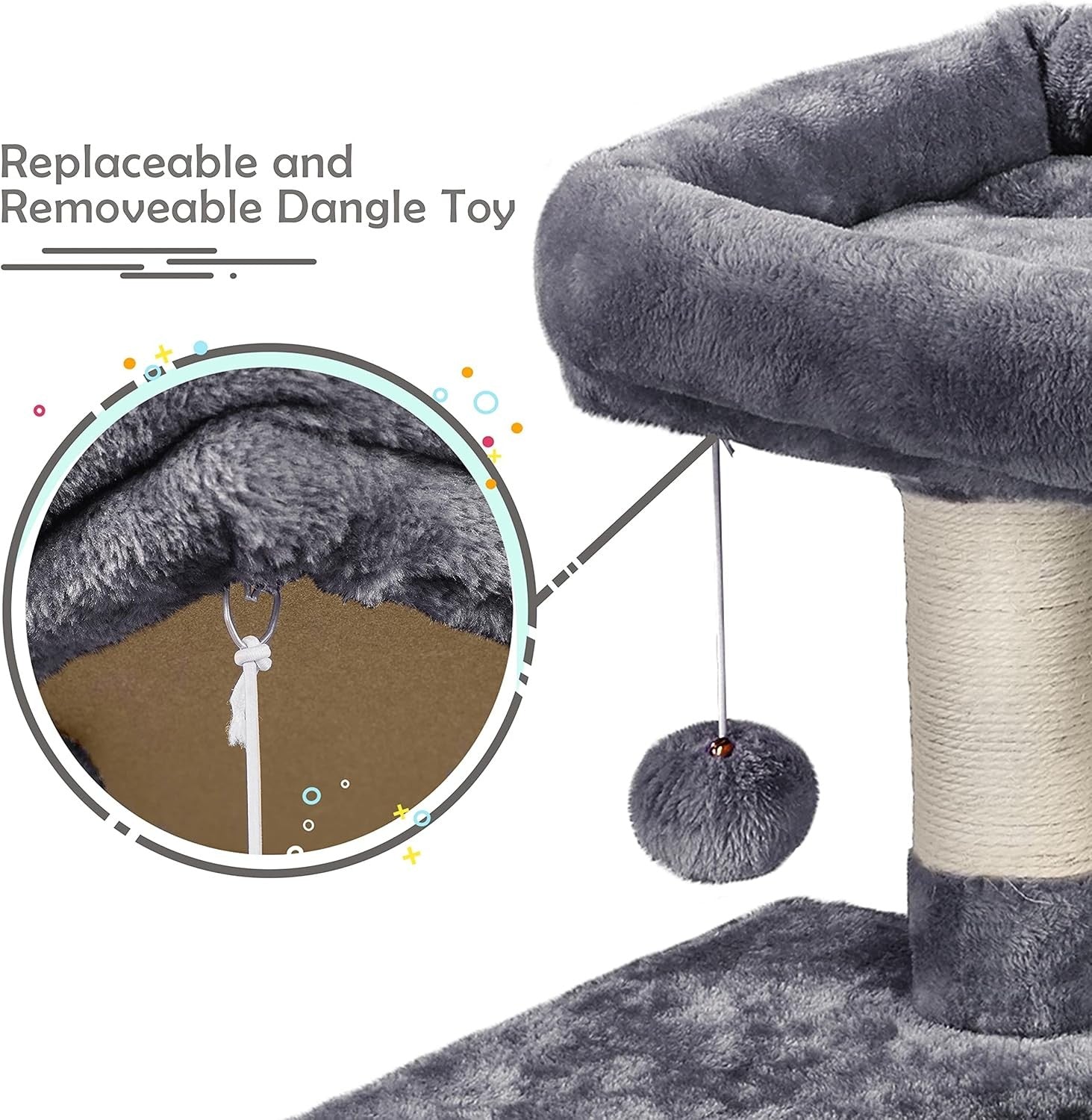Cat Tree Tower 96cm With Large Perch Condo Scratching Posts Indoor Cats