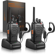 Long Range Walkie Talkies 2 Way Radio 16CH Rechargeable VOX LED