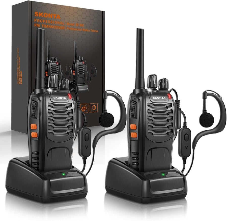 Long Range Walkie Talkies 2 Way Radio 16CH Rechargeable VOX LED