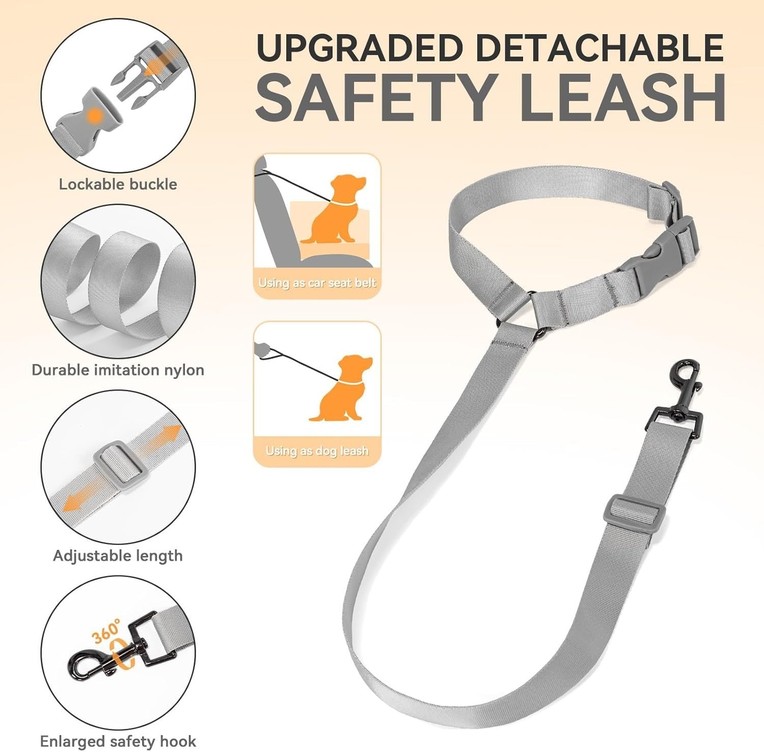 Dog Booster Car Seat Elevated Pet Travel Bed Safety Leash 13kg