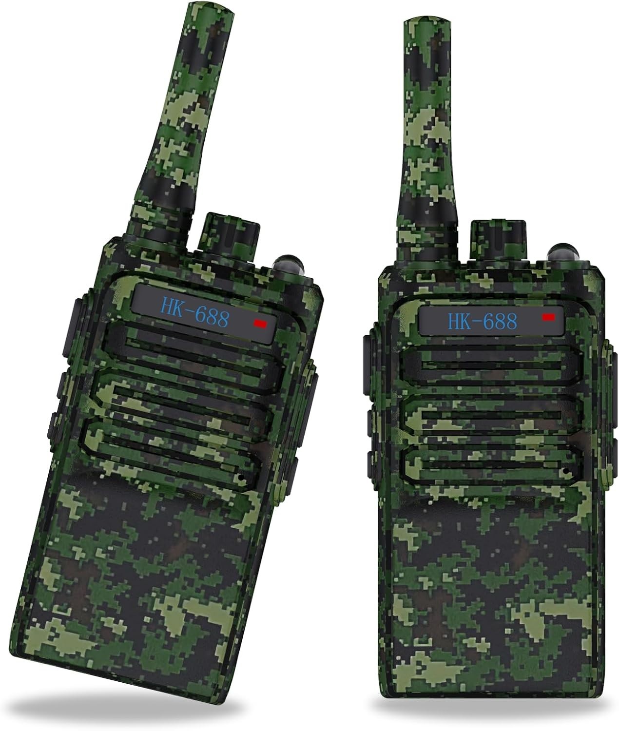 Kids Walkie Talkies Rechargeable 3KM Range 8 Channel VOX Flashlight Camo