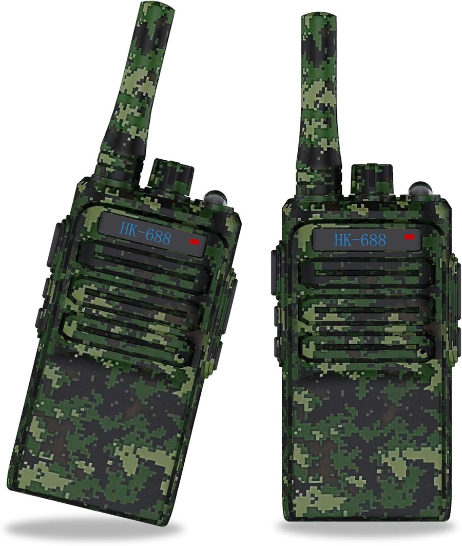 Kids Walkie Talkies Rechargeable 3KM Range 8 Channel VOX Flashlight Camo