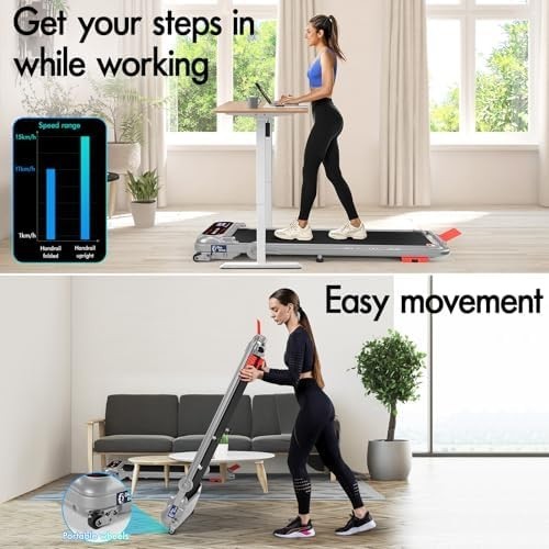 Foldable 4-in-1 Walking Pad Treadmill 3HP Under Desk 11KM/H Incline LED