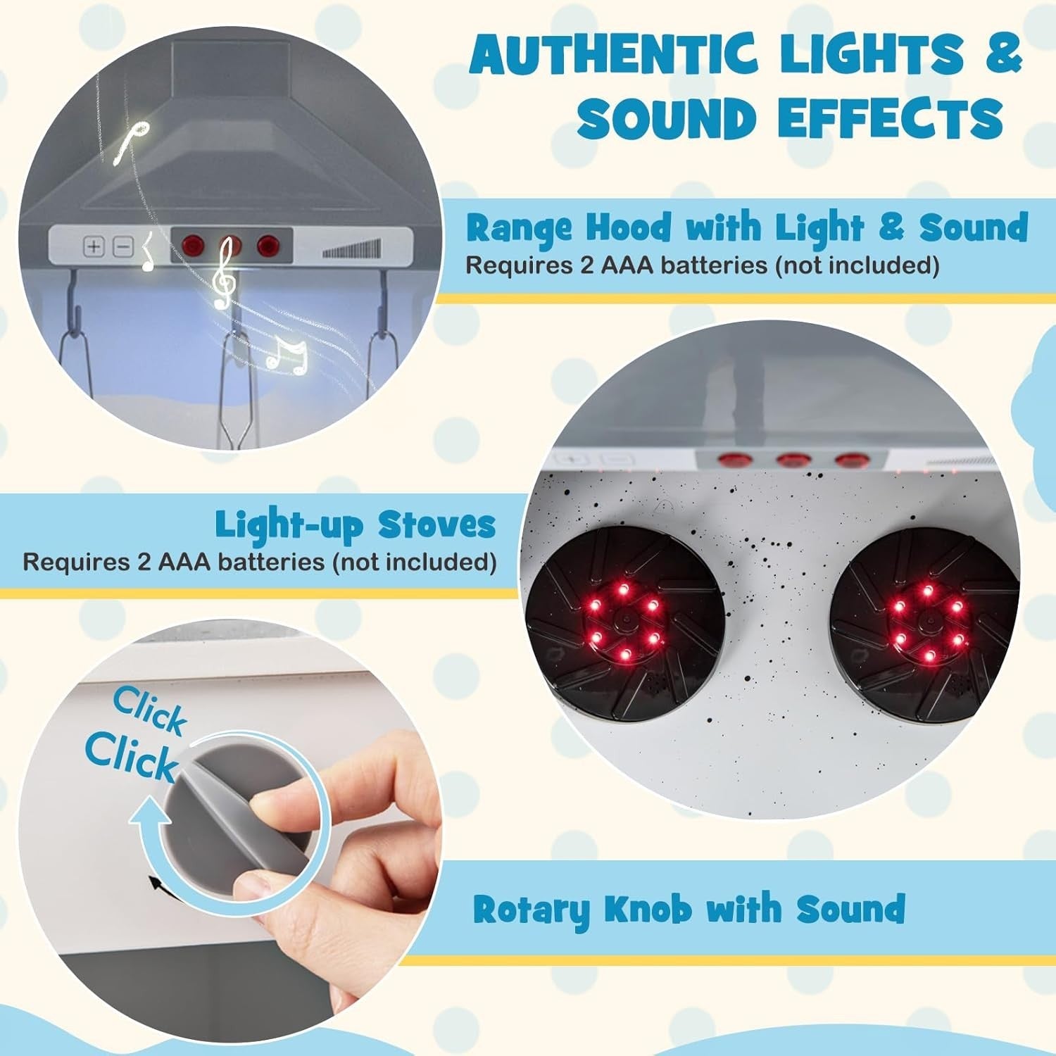 Corner Kids Play Kitchen Lights Sounds Ice Maker White Toy