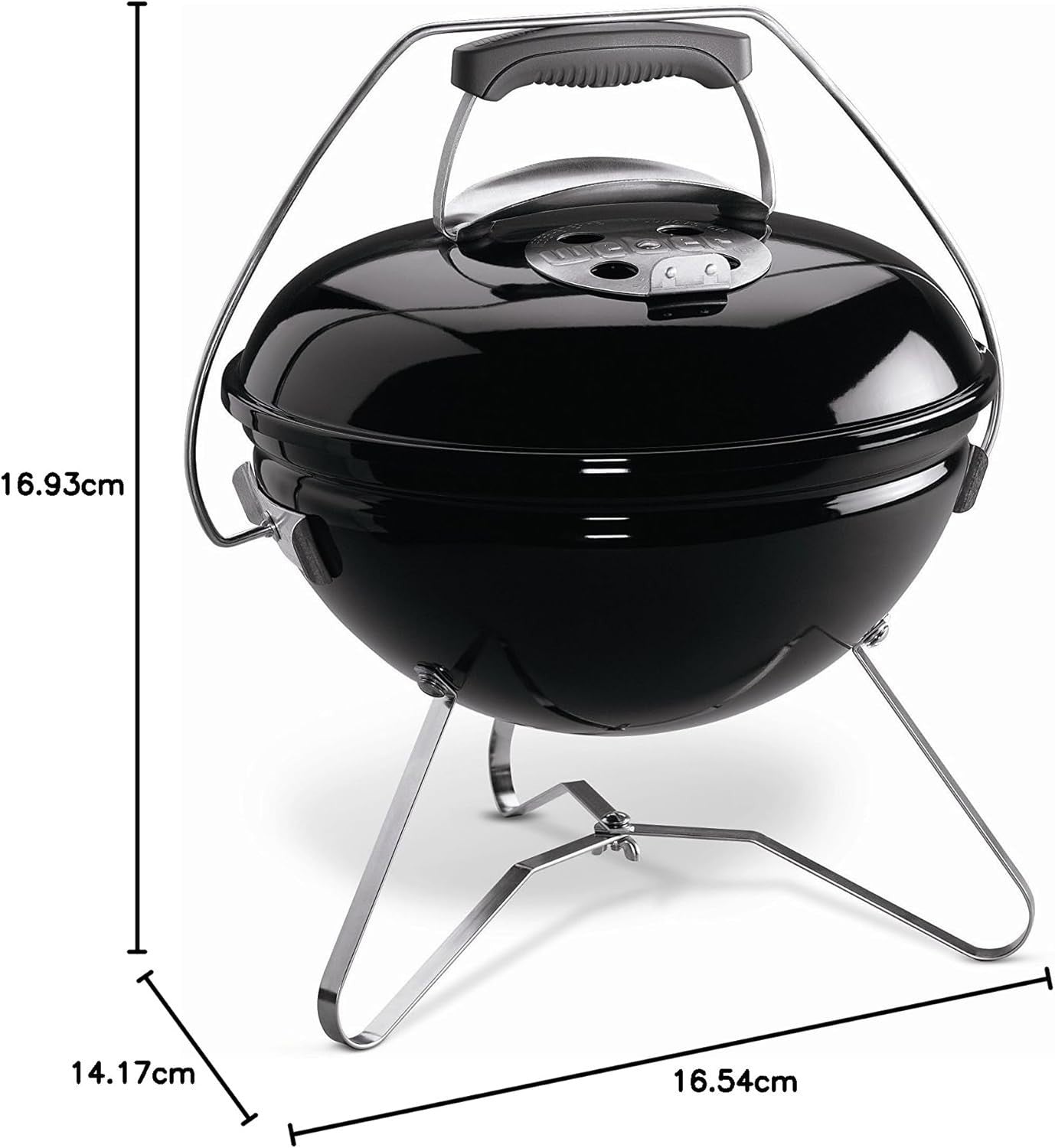 Portable Charcoal BBQ Grill 37cm with Tuck-N-Carry Handle – Outdoor Camping