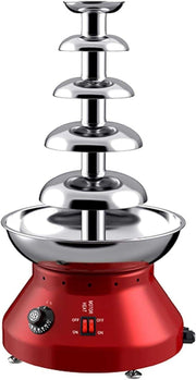 5 Tier Chocolate Fountain Machine 3L Stainless Steel Fondue Black