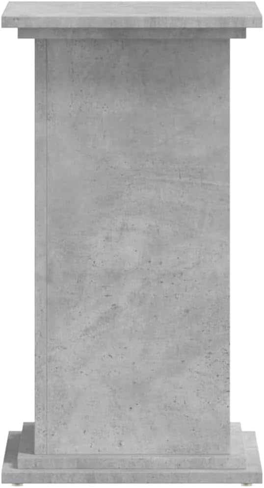 Concrete Grey Wood Plant Stand 60cm Tall Modern Display Pedestal Table Home Deco
