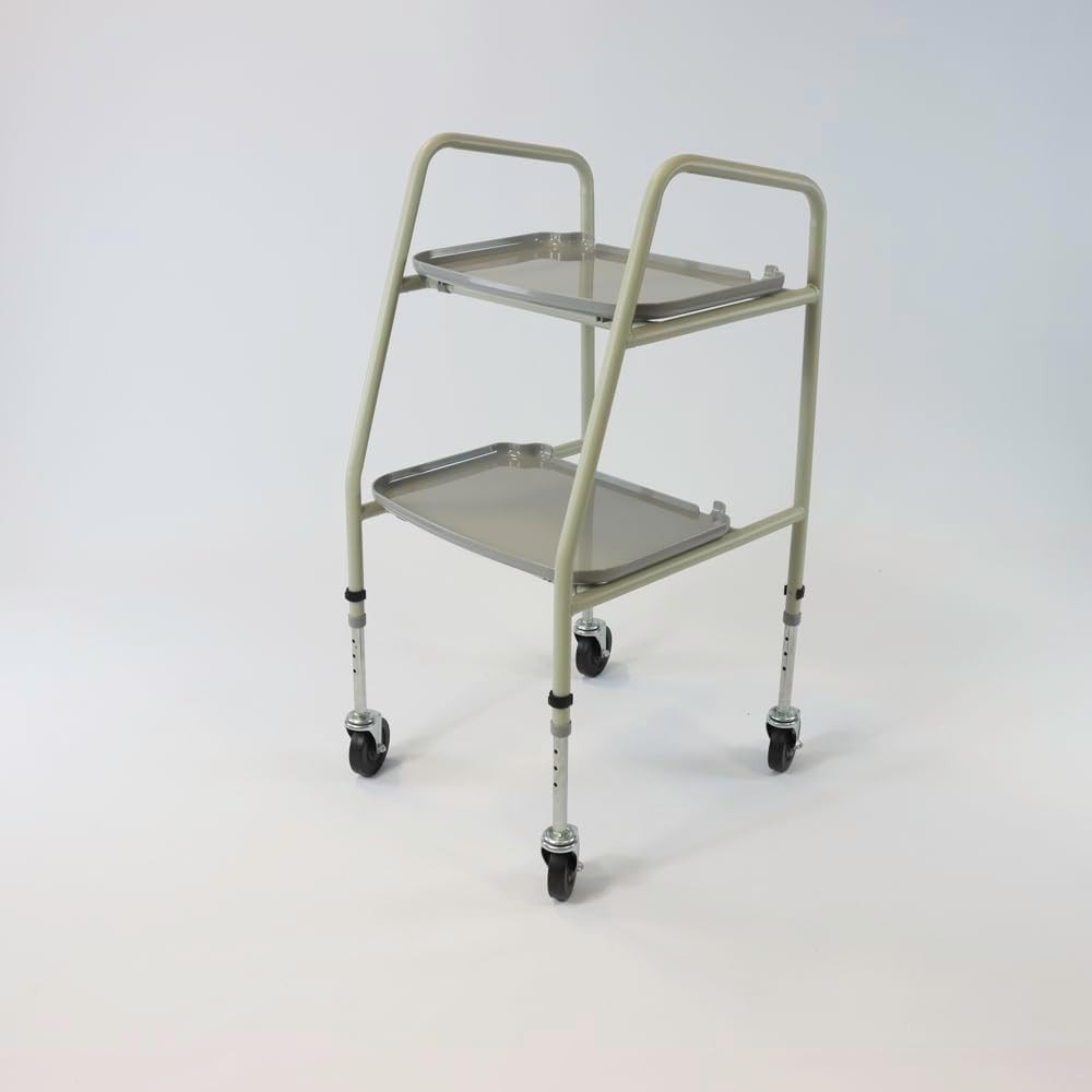 Home Helper Mobility Trolley with Wheels Indoor Walking Aid Storage Trays