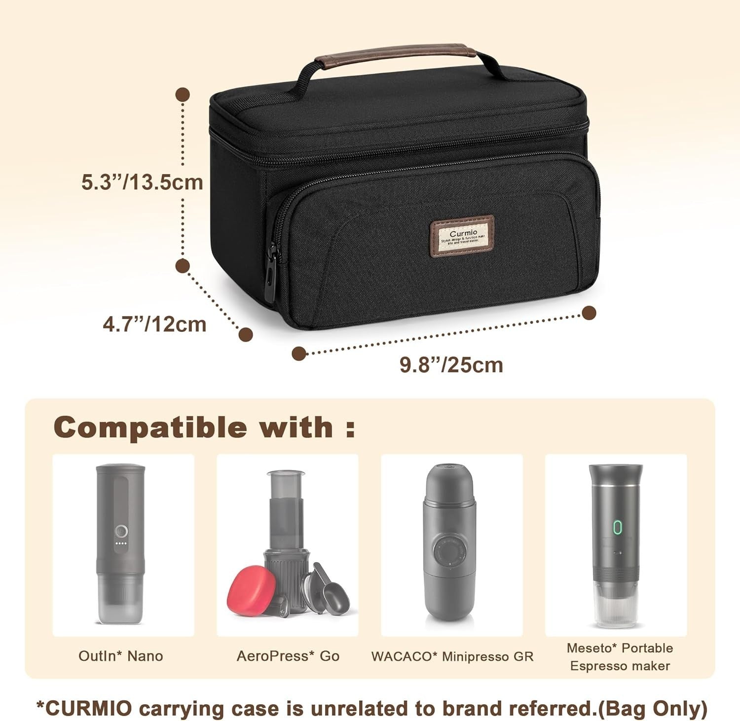 Travel Coffee Maker Carry Case for Mini Espresso Machines & Capsules | Portable