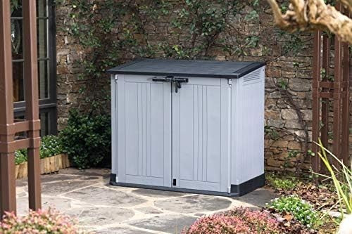 Outdoor Garden Storage Shed Waterproof Resin Bin Store 880L Lockable Unit