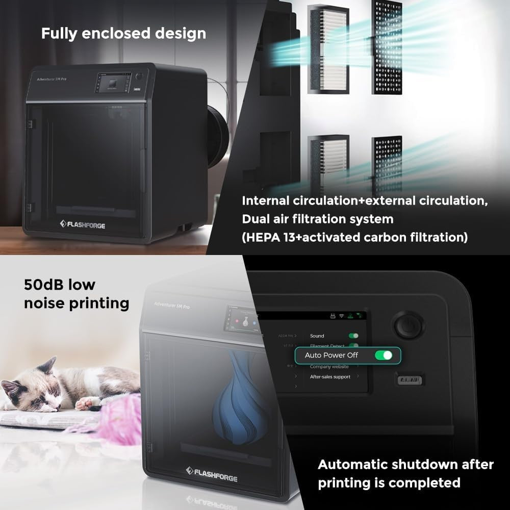 Enclosed 3D Printer 600mm/s High Speed Auto Level Silent Desktop