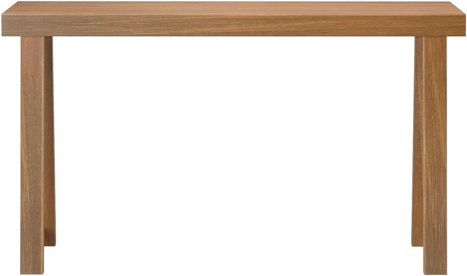 56 Inch Solid Wood Console Table – Slim Entryway Sofa Accent, Pecan