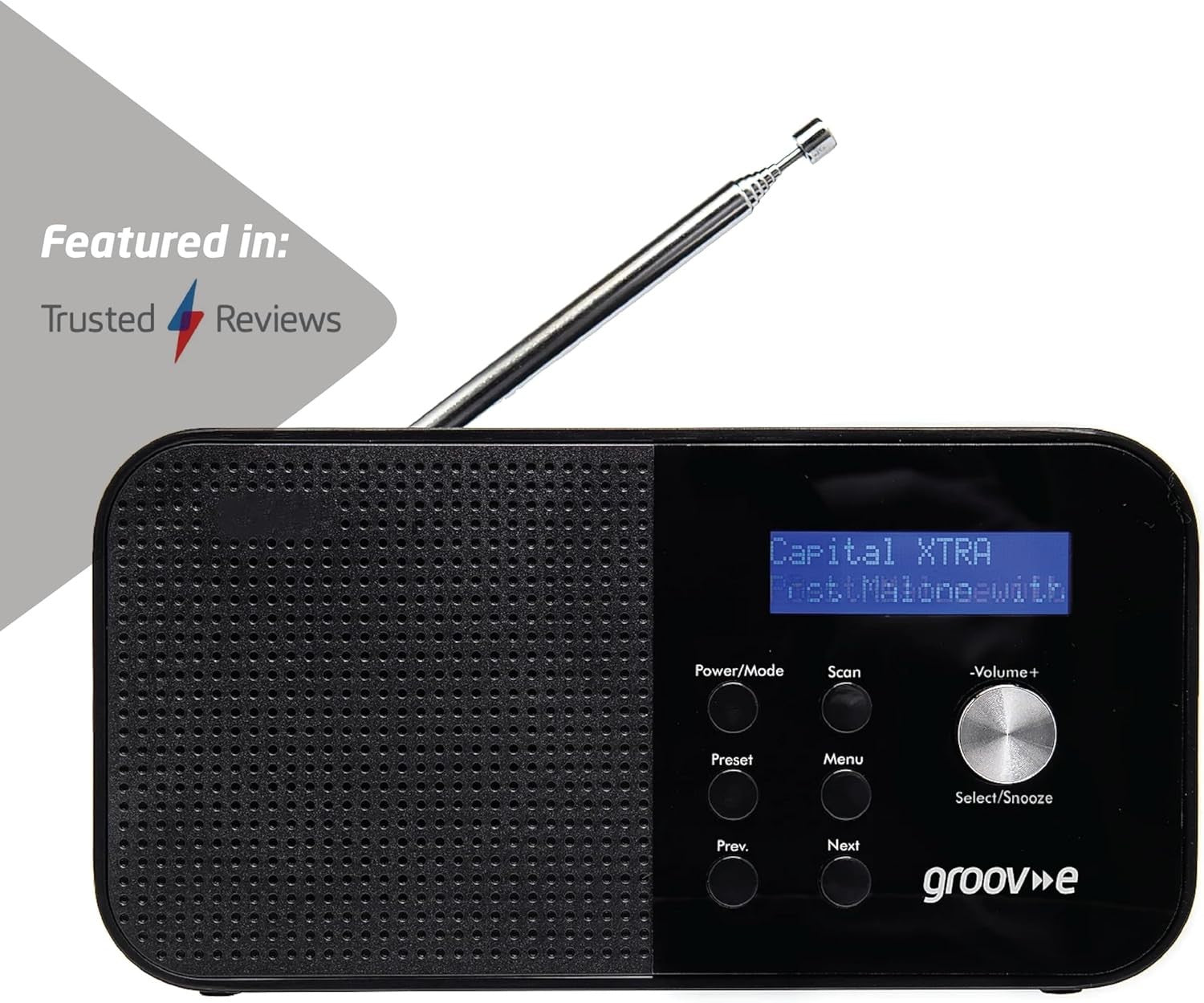 Portable DAB FM Radio Bluetooth Alarm LCD 20 Presets