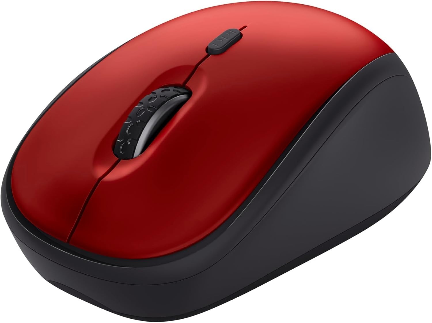 Red Silent Wireless Mouse 1600 DPI Compact USB Receiver Home Office Laptop