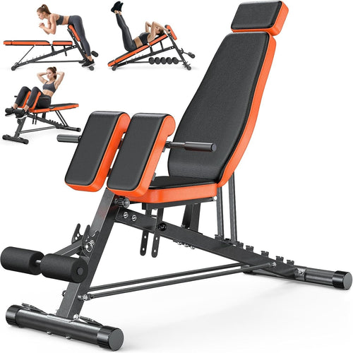 All-In-One Hyperextension Roman Chair Bench 1000lb Home Gym