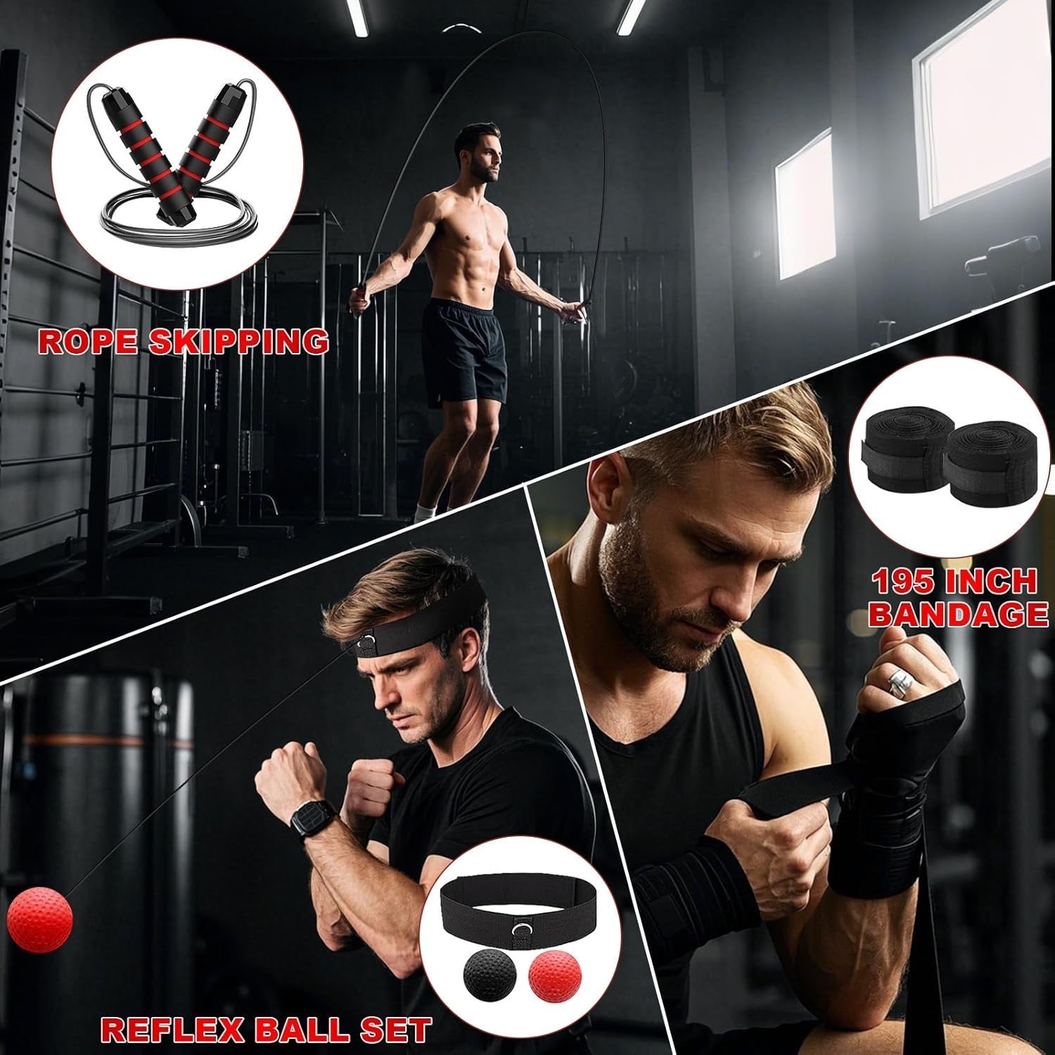4ft Boxing Punch Bag Set Unfilled MMA Kickboxing Training Kit