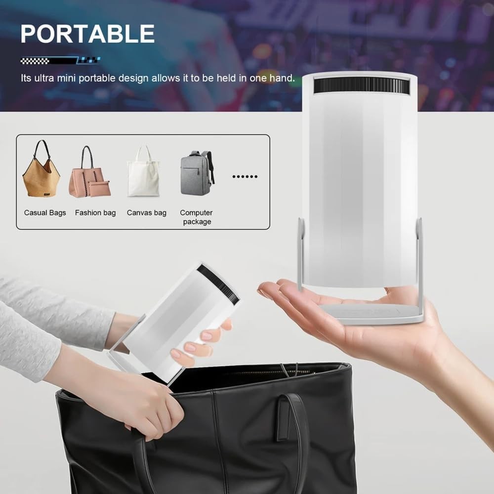 4K Mini Smart Projector 720P WiFi 6 Bluetooth Android Portable