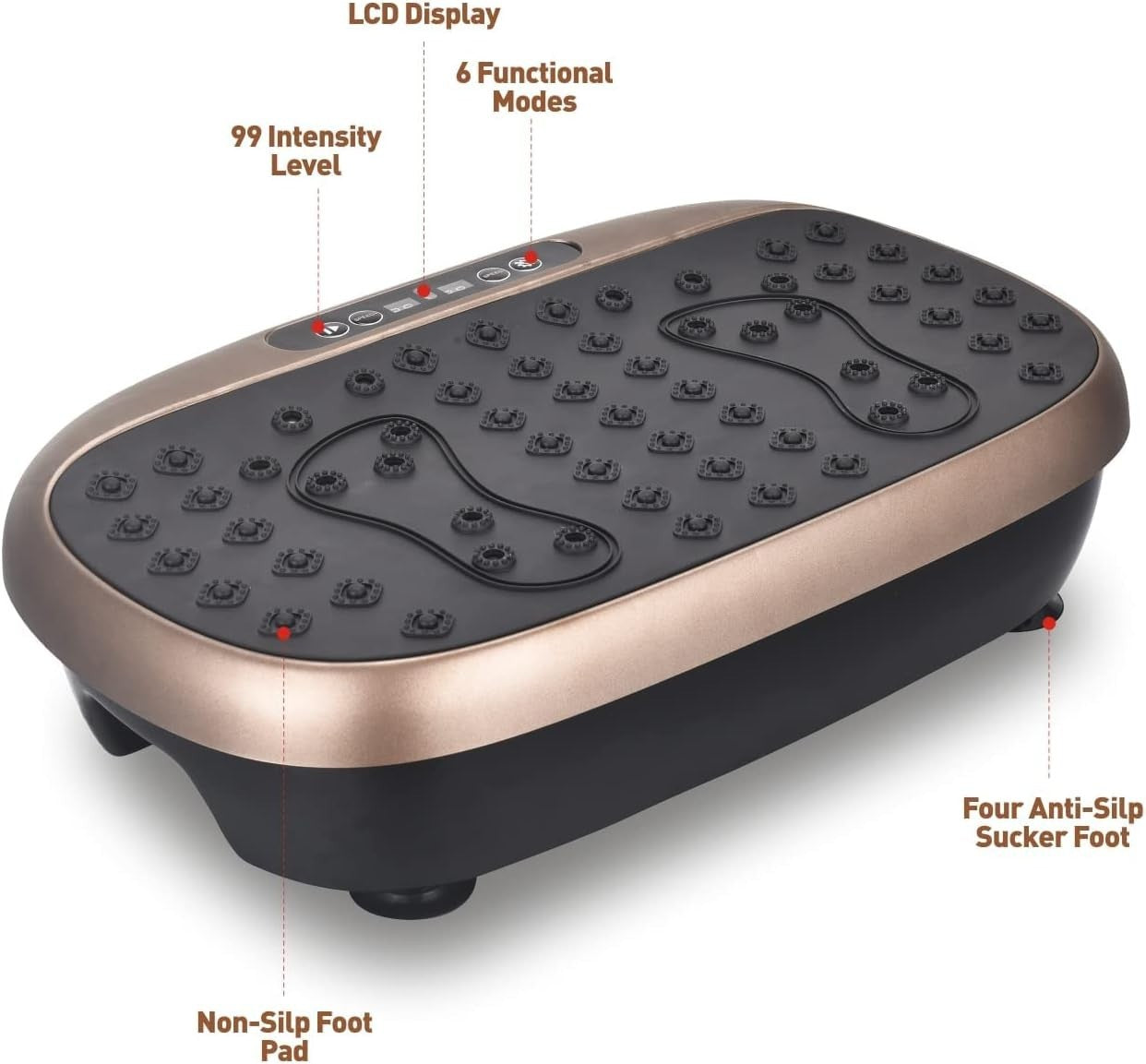 Vibration Plate Exercise Machine Full Body Platform Weight Loss 300lb