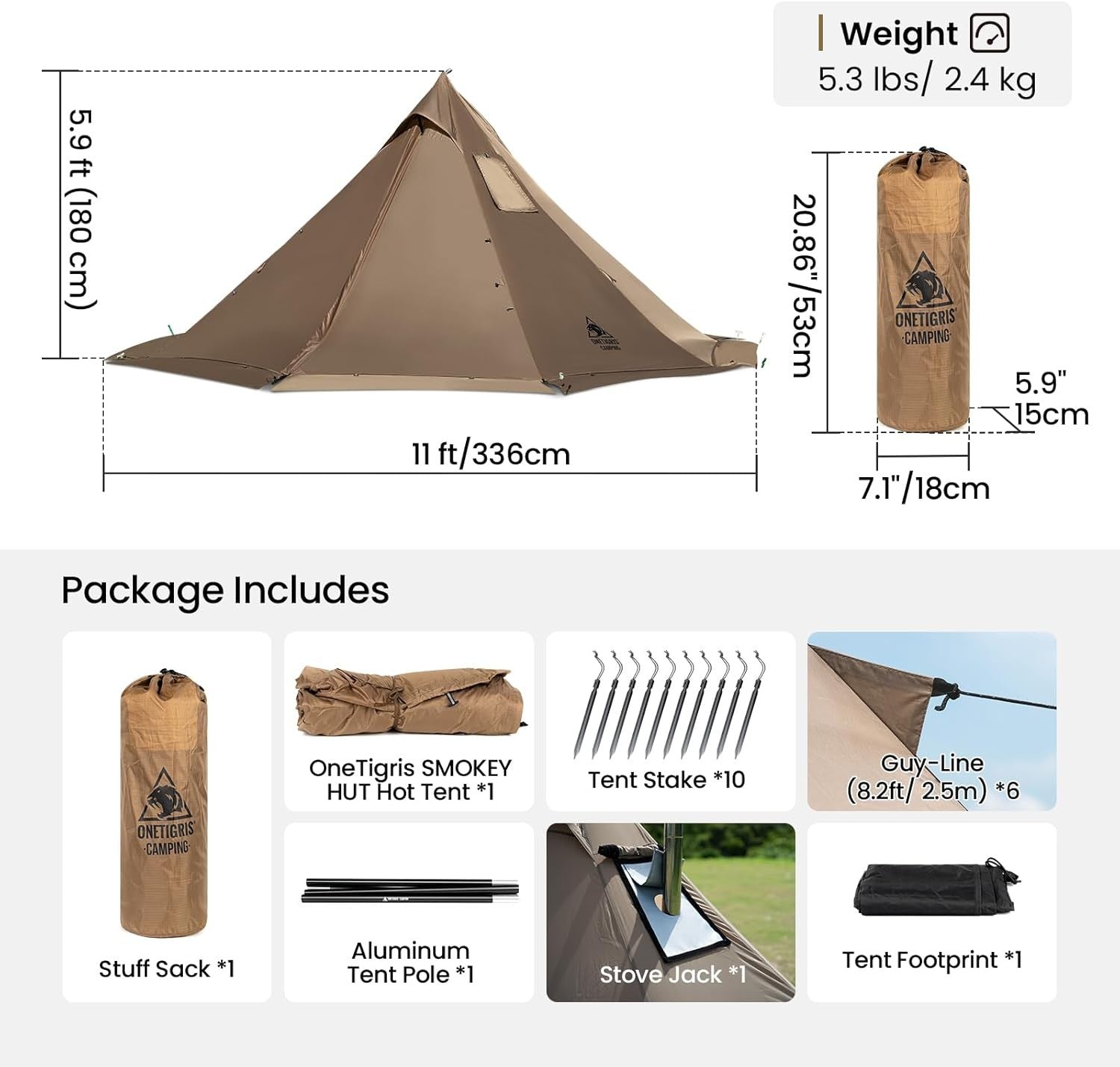 4 Season Hot Tent Tipi Stove Jack Snow  Ultralight