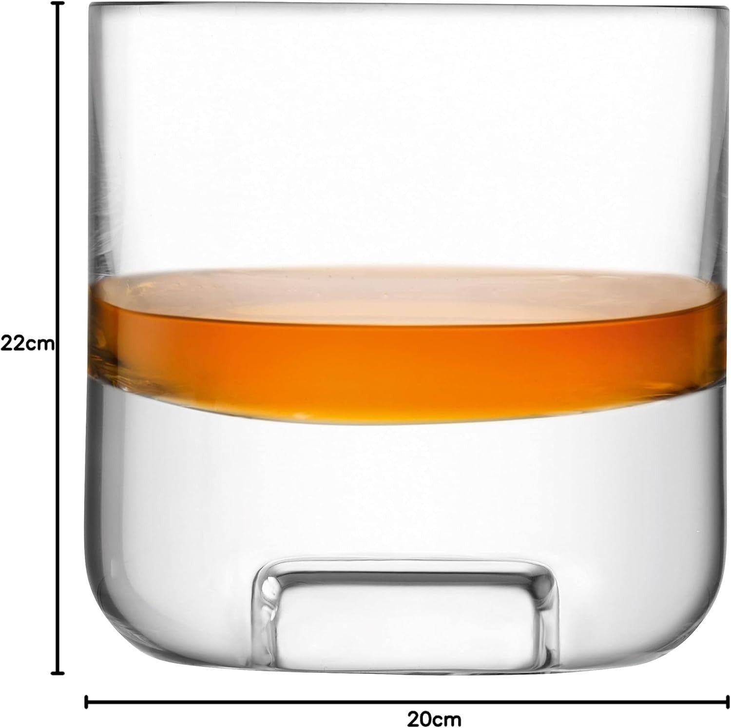 Luxury Whisky Connoisseur Set 1L Decanter & 2 Glasses on Ash Tray | Handmade
