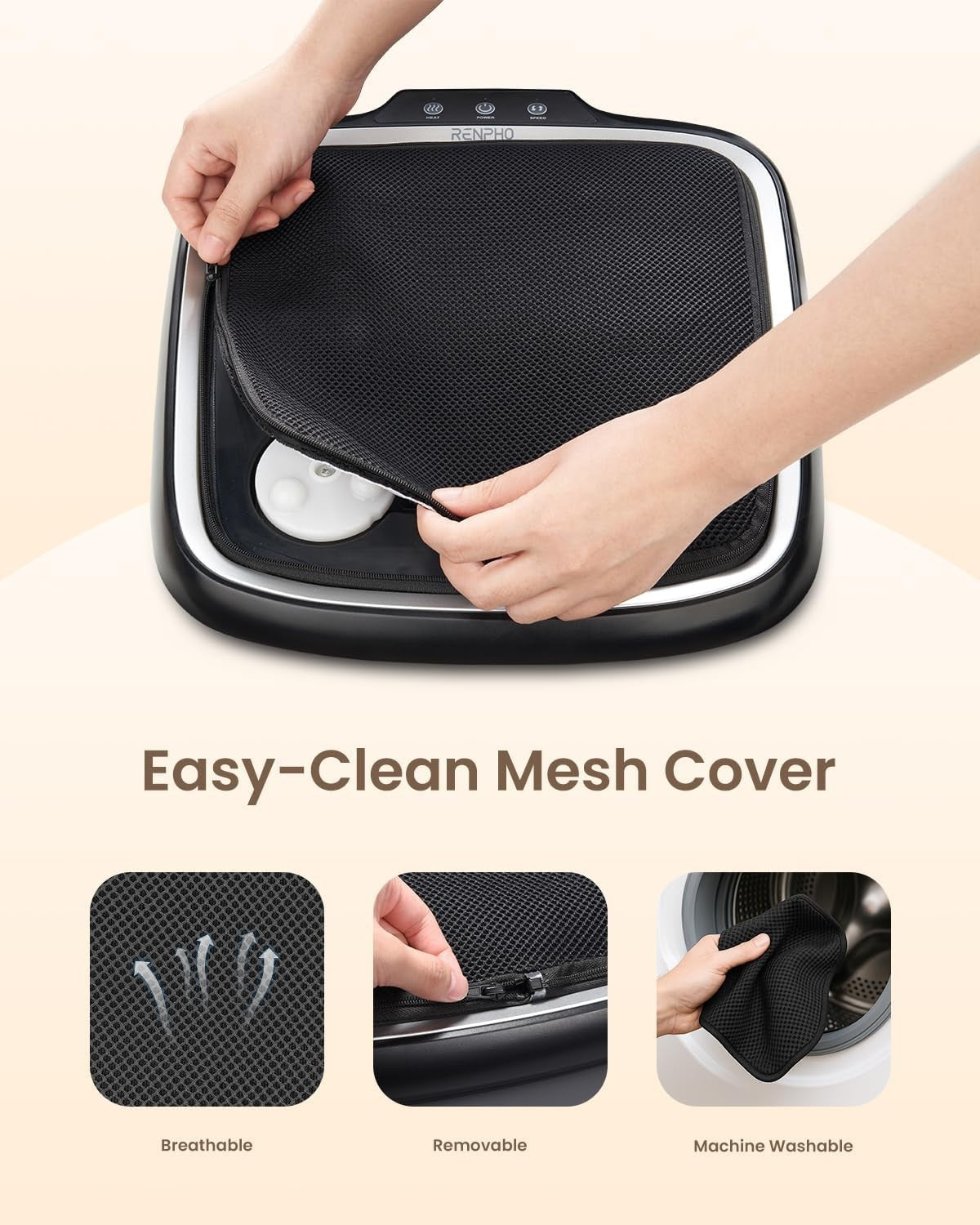 Heated Shiatsu Foot Massager Machine Deep Kneading Pain Relief