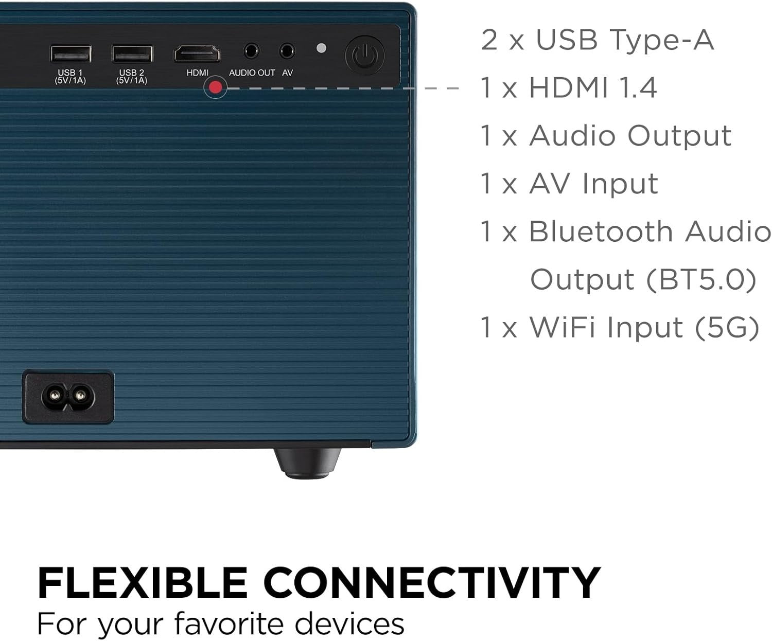 1080P Smart Projector Google TV Netflix WiFi Bluetooth 140" Auto Focus