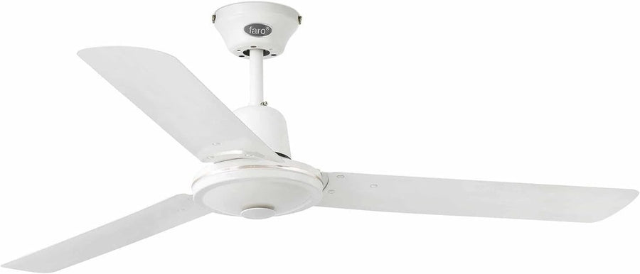 Faro Barcelona 33005 Eco Indus Ceiling Fan, 3-Speed, Wall Control, White