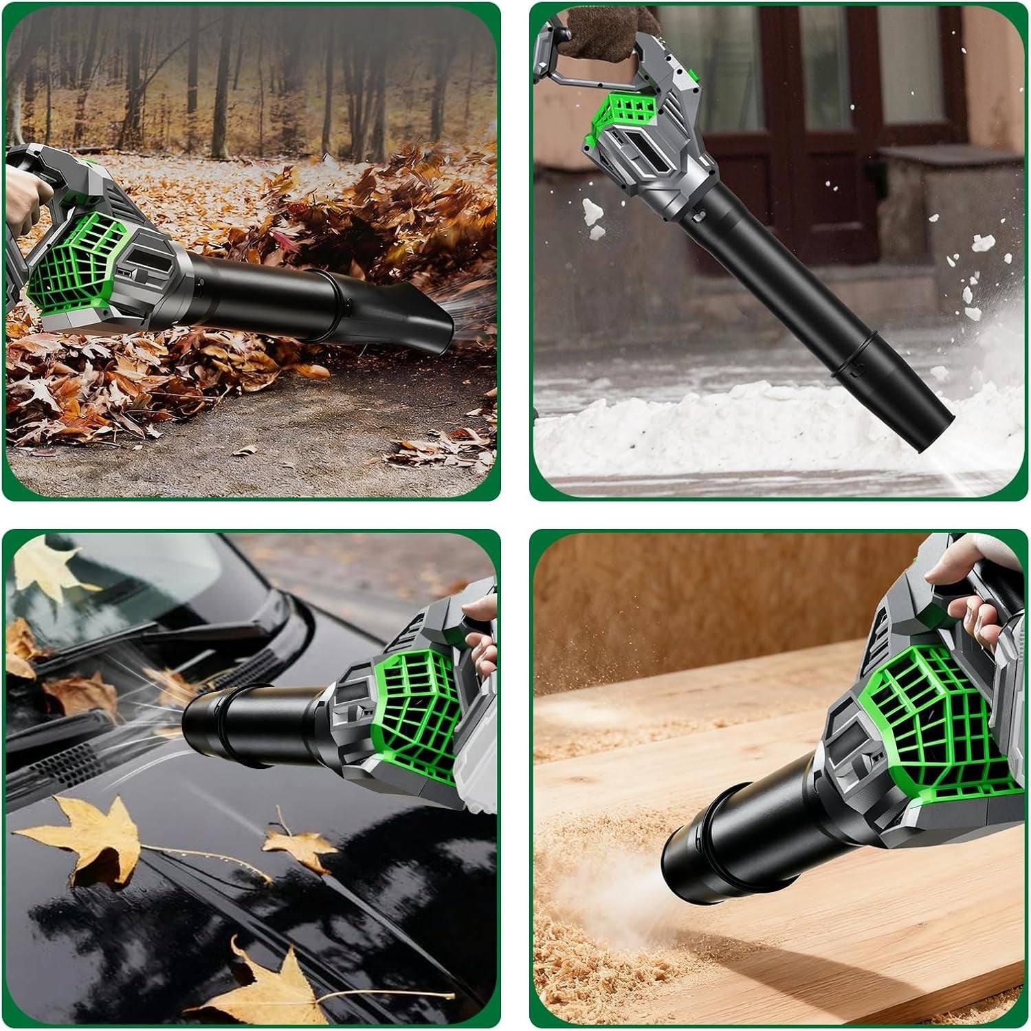 Cordless Leaf Blower 21V Turbo Boost 3 Speed 180° Rotatable Handle