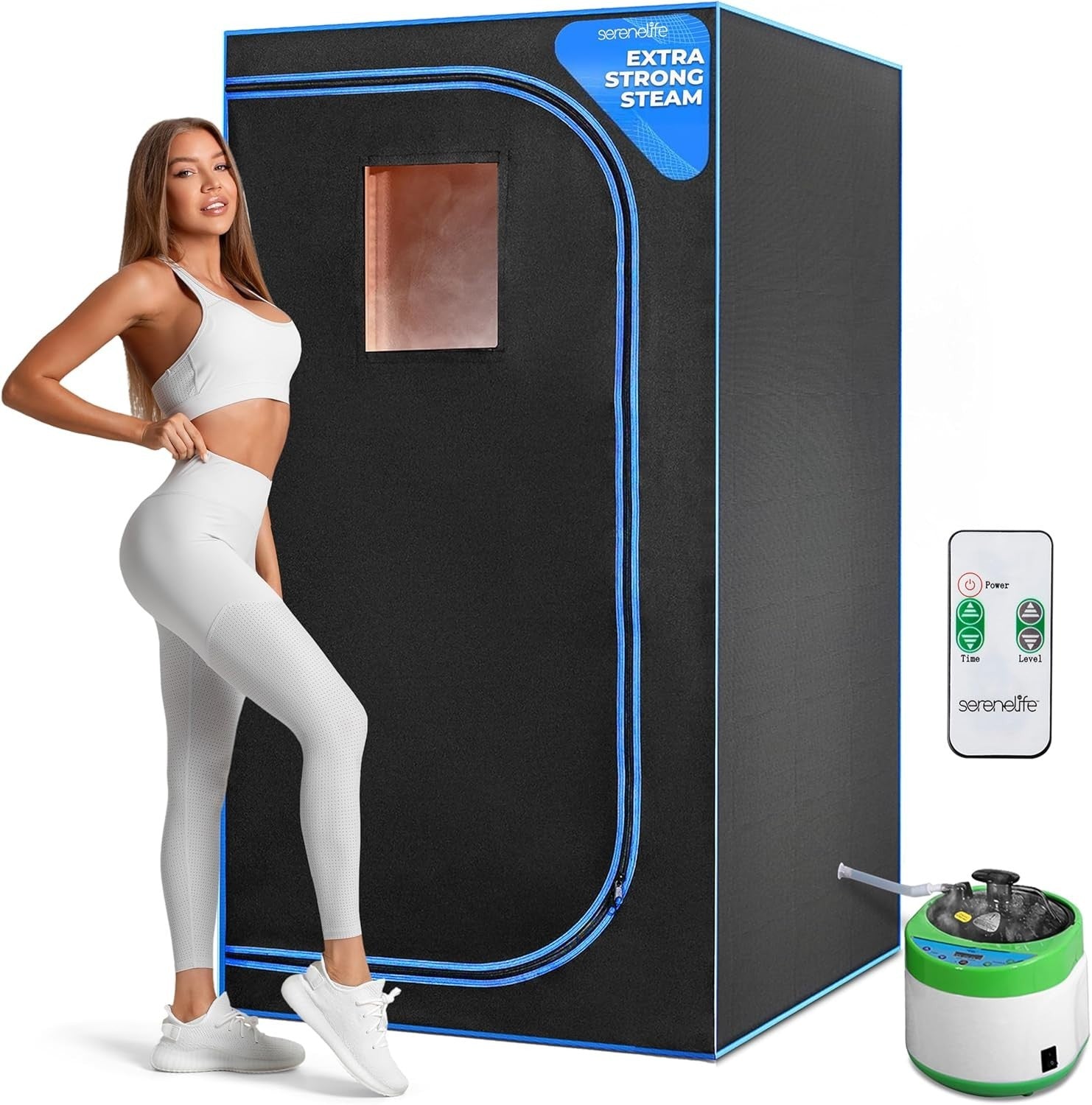 Portable Steam Sauna Tent – Infrared Home Sauna with Timer, Remote & Chair