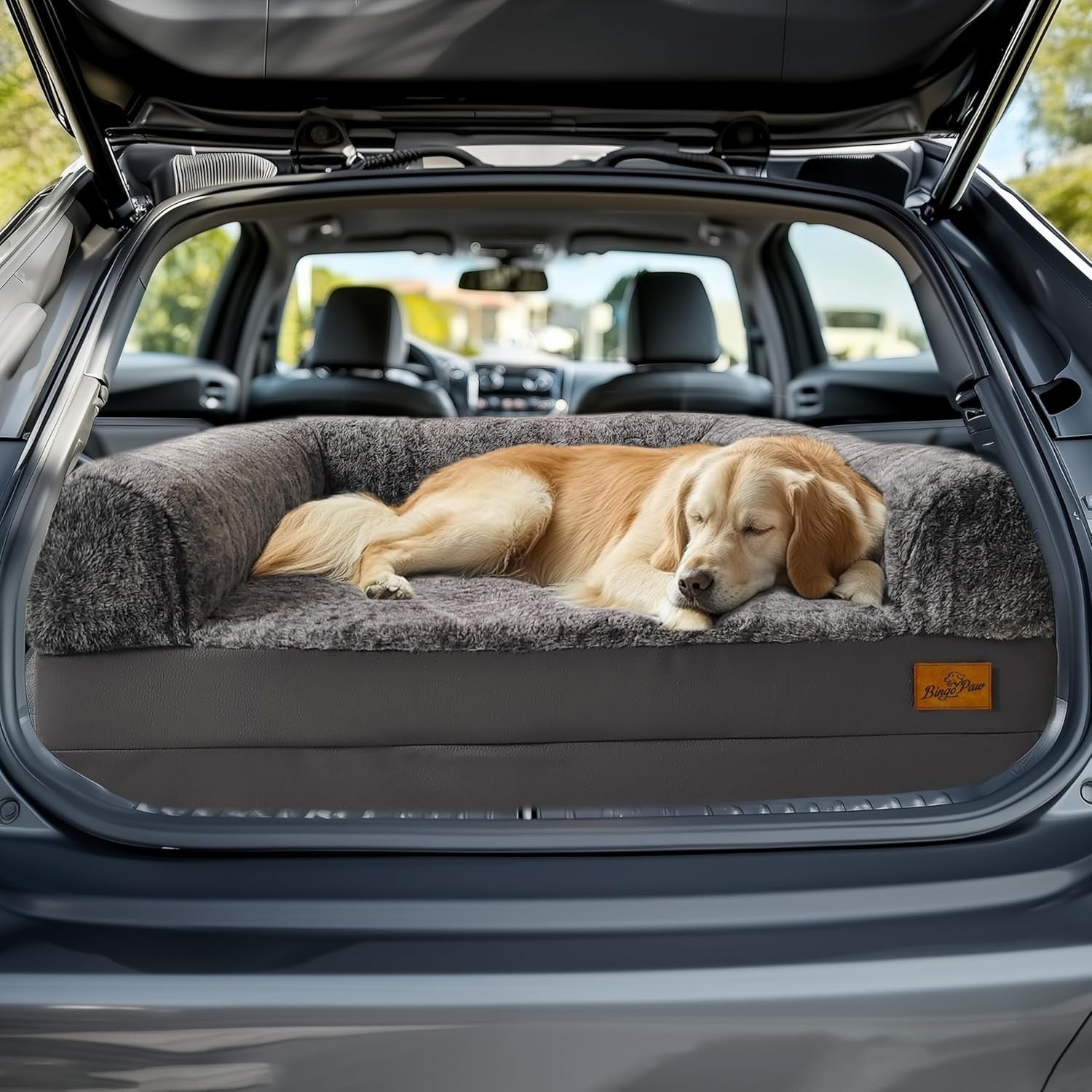 Human Size Dog Bed 180x95cm Orthopedic Memory Foam Grey
