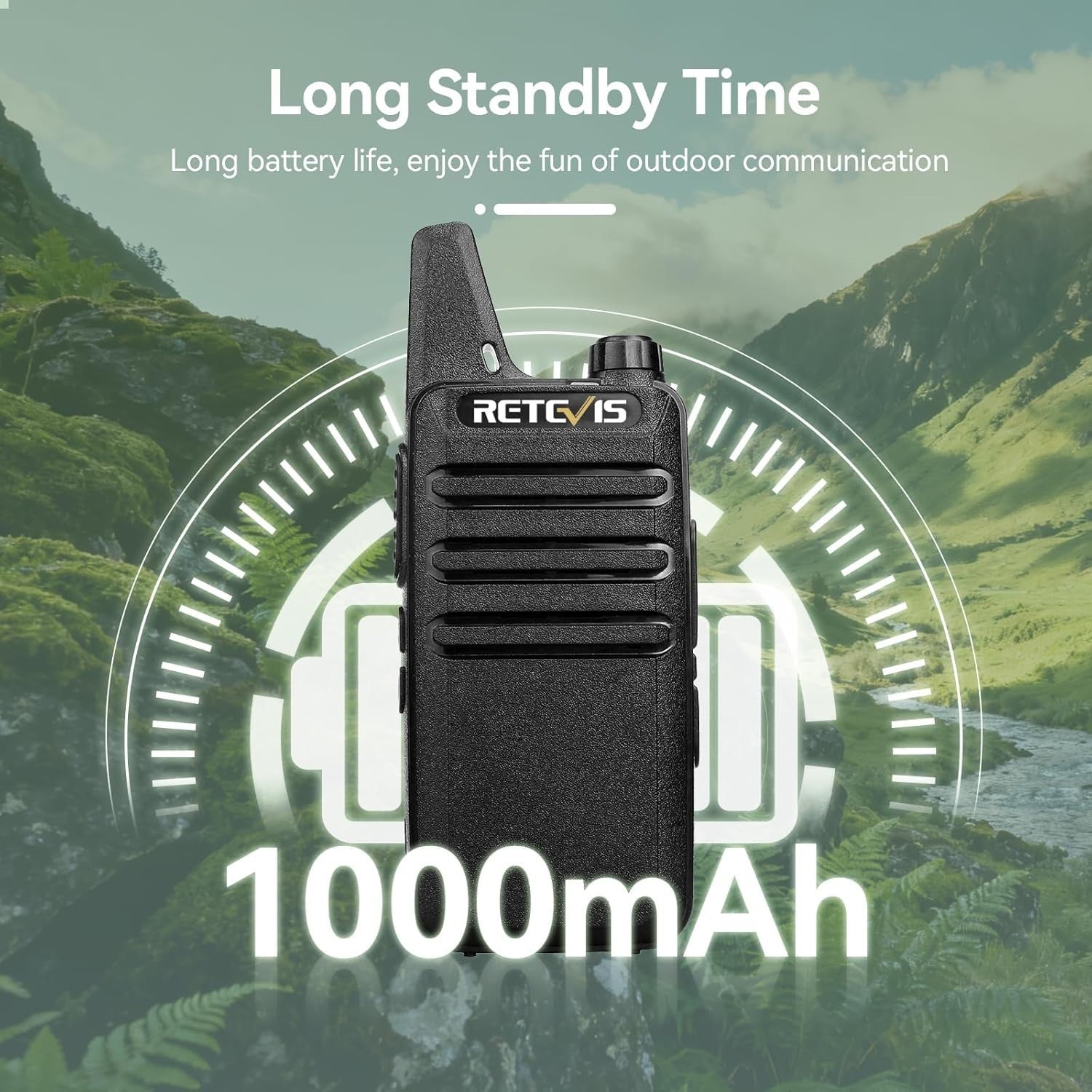 Mini Walkie Talkies 2 Way Radio Long Range VOX Rechargeable 1 Pair