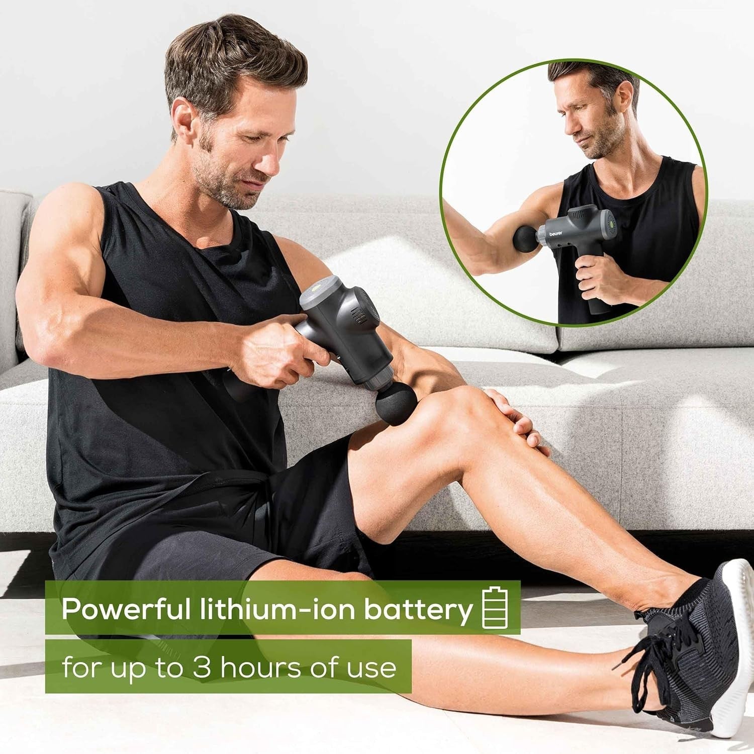 Deep Tissue Massage Gun for Muscle Recovery 6 Heads 4 Speeds Powerful