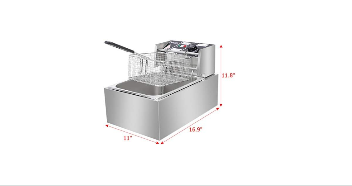 Electric Deep Fat Fryer 6L 2500W Stainless Steel Temp Control Basket