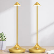 Rechargeable Cordless LED Table Lamps 2pcs Gold, Dimmable, Portable
