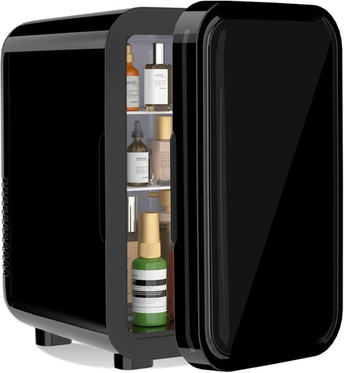 6L Mini Fridge Portable AC/DC Cooler Warmer Bedroom Skincare Black