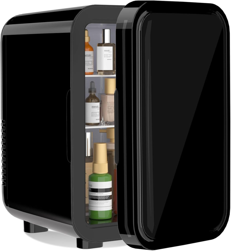 6L Mini Fridge Portable AC/DC Cooler Warmer Bedroom Skincare Black