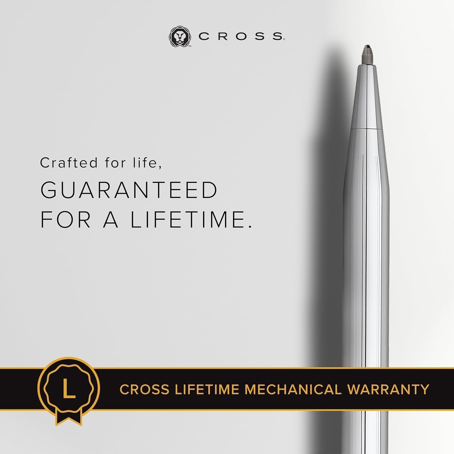 Luxury Lustrous Chrome Ballpoint Pen – Medium Point, Refillable, Gift Box