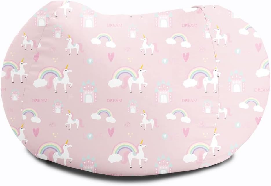 Unicorn Castle Baby Bean Bag Soft Durable Kids Chair for Playroom & Movies