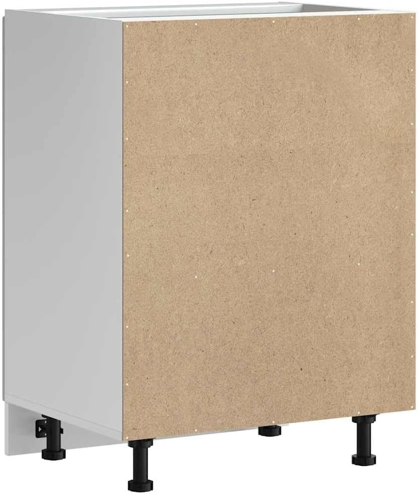 Modern Grey Bathroom Vanity Cabinet 60cm Under Sink Storage Unit with Doors