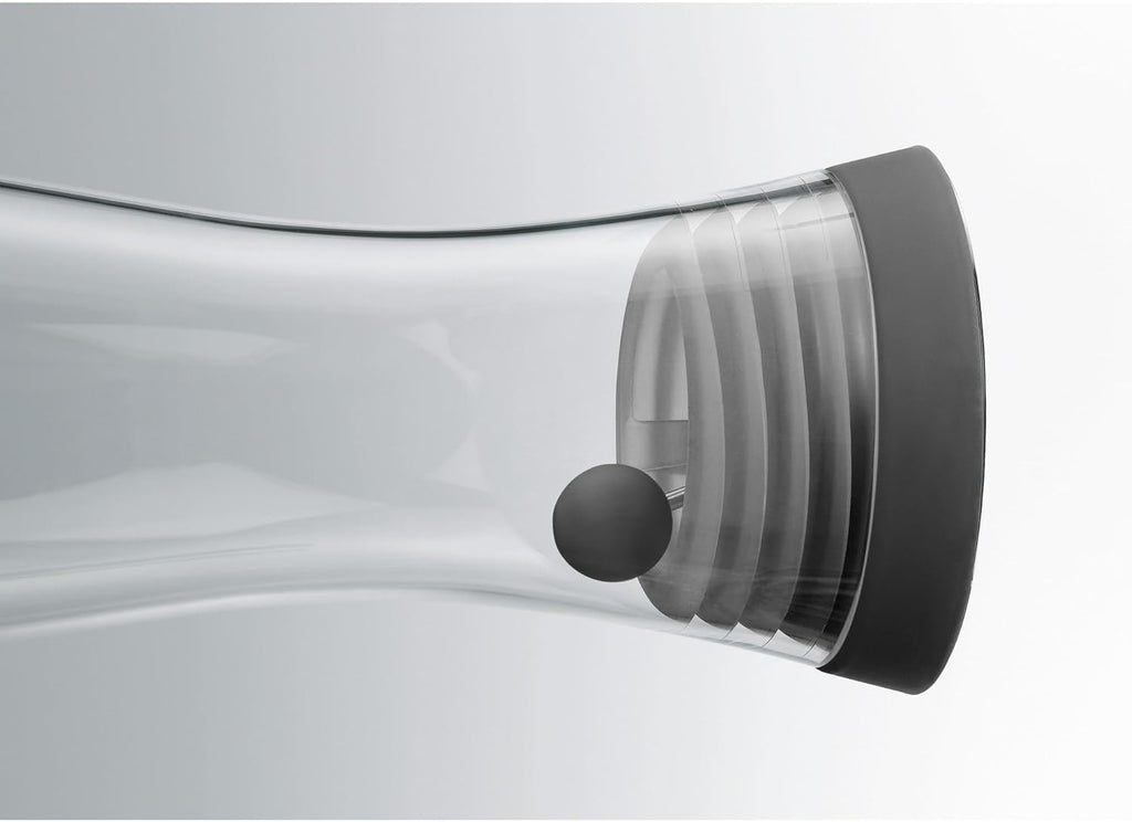 1.5L Glass Water Decanter with Close-Up Stopper | Leakproof Fridge Carafe
