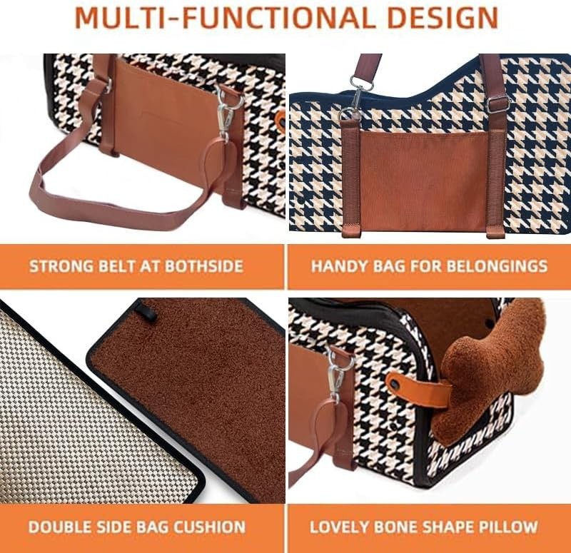 Dog Car Seat Center Console Booster Carrier Portable Pet Travel Bed 7kg