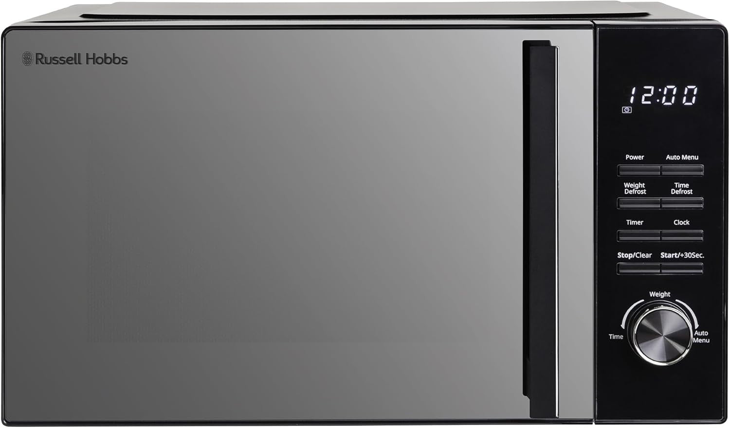 23L Flatbed Digital Microwave 800W 8 Auto Cook Child Lock Black