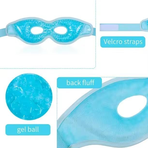 Heated Eye Massager Air Pressure Music Foldable Cooling Gel